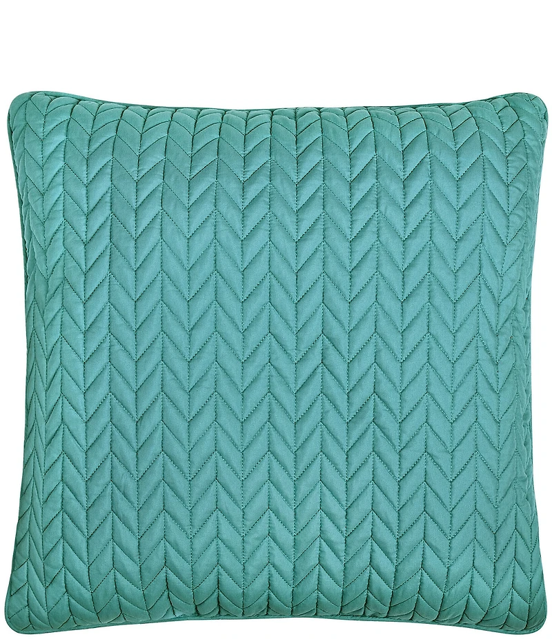 J by J. Queen New York Cayman Herringbone Quilted Pattern 20#double; Square Decorative Throw Pillow