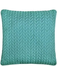 J by J. Queen New York Cayman Herringbone Quilted Pattern 20#double; Square Decorative Throw Pillow
