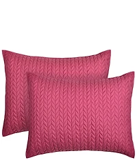 J by J. Queen New York Cayman Herringbone Quilted Pattern Pillow Sham