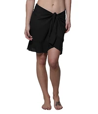 J Valdi Ruffle Short Sarong Swim Cover-Up