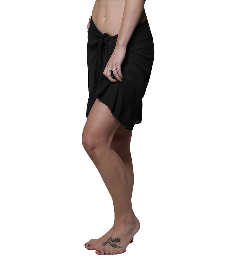 J Valdi Ruffle Short Sarong Swim Cover-Up