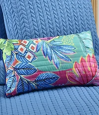 J. By J. Queen New York Hanalei Hawaiian-Inspired Quilted Boudoir Throw Pillow