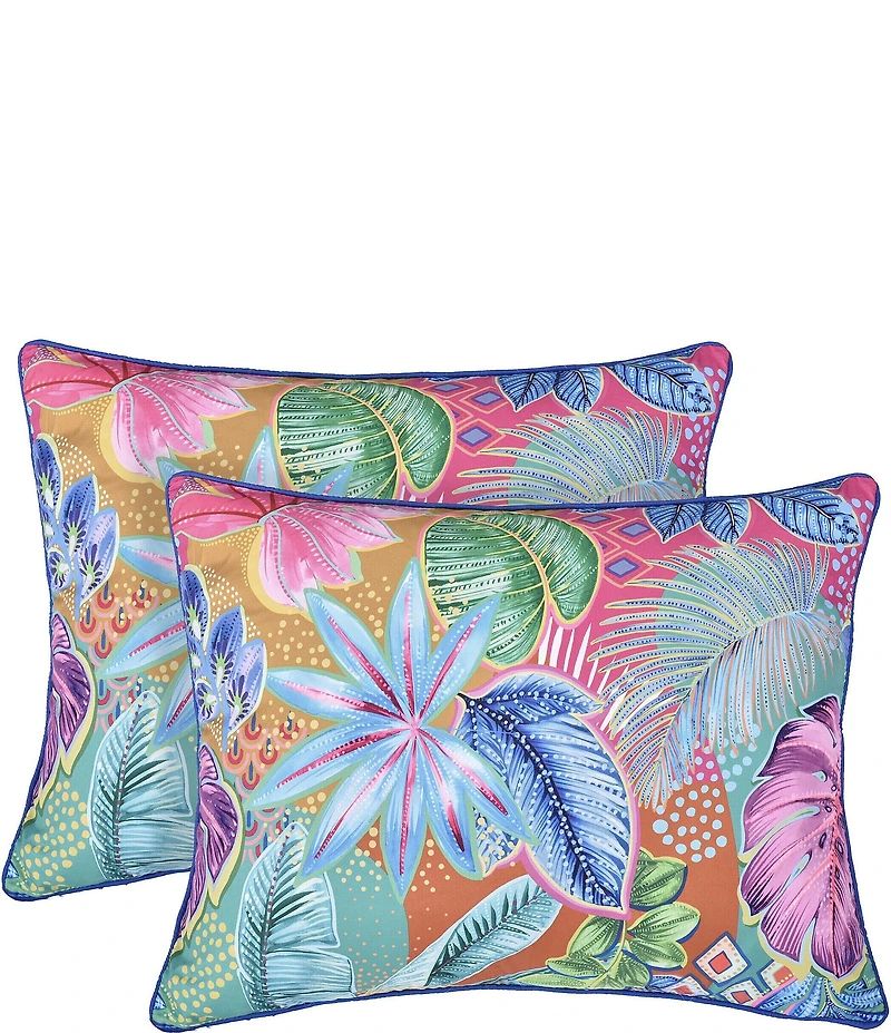 J. By J. Queen New York Hanalei Tropical Paradise Print Comforter Mini Set