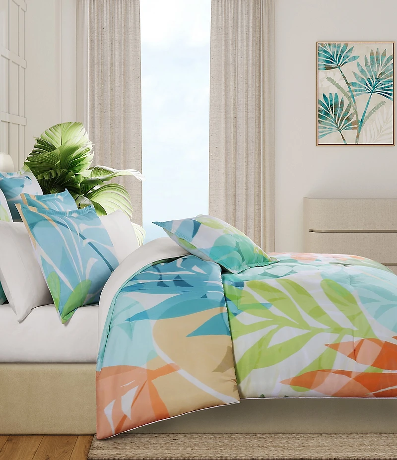 J. By J. Queen New York Tiki Vibrant Tropical-Inspired Comforter Mini Set
