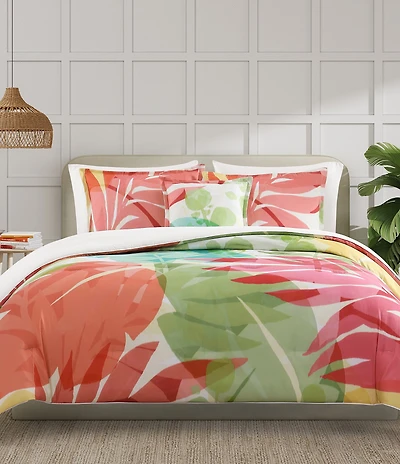 J. By J. Queen New York Tiki Vibrant Tropical-Inspired Comforter Mini Set