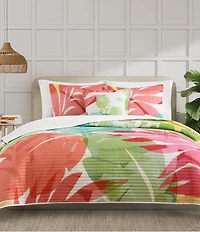 J. By J. Queen New York Tiki Vibrant Tropical-Inspired Mini Quilt Set