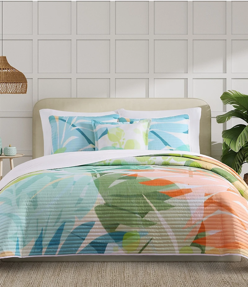 J. By J. Queen New York Tiki Vibrant Tropical-Inspired Mini Quilt Set