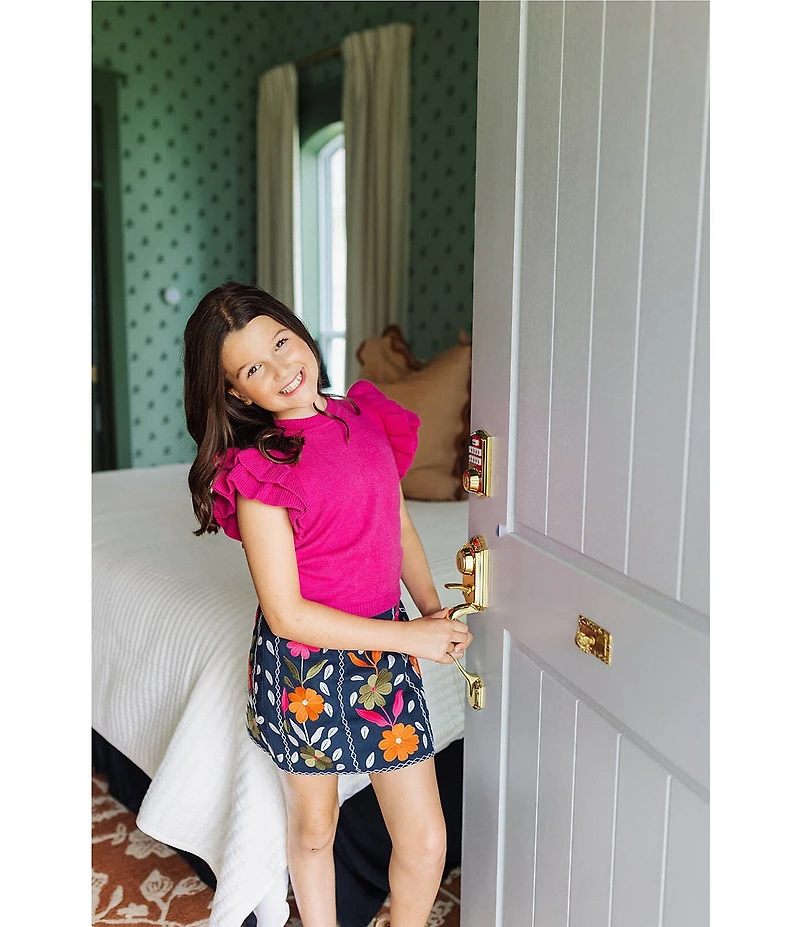 J.Marie Big Girls Annie Pink Sweater