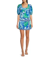 J.Marie Coordinating Andie Floral Print Wrap Skort