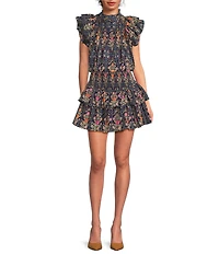 J. Marie Coordinating Woven Torian Short Sleeve Pleated Blouse