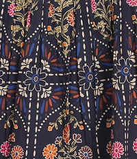 J. Marie Coordinating Woven Torian Short Sleeve Pleated Blouse