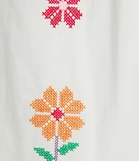 J.Marie Eloise Halter Neck Sleeveless Embroidered Mini Shift Dress