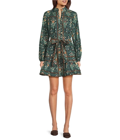 J. Marie Hazel Button Down Long Sleeve Mini Dress