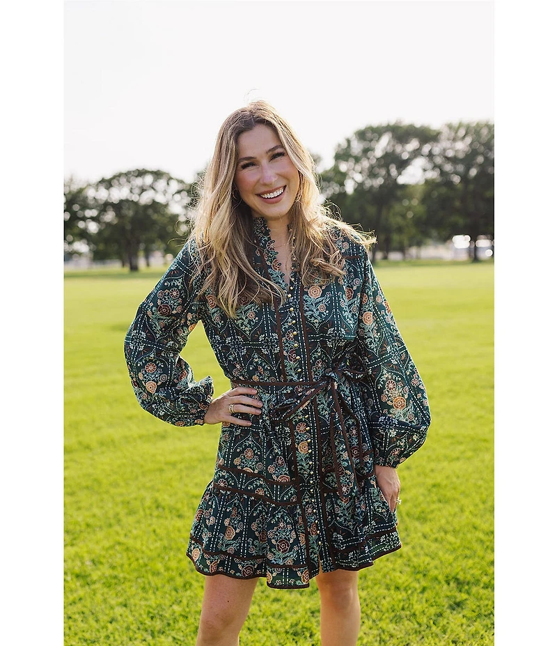 J. Marie Hazel Button Down Long Sleeve Mini Dress