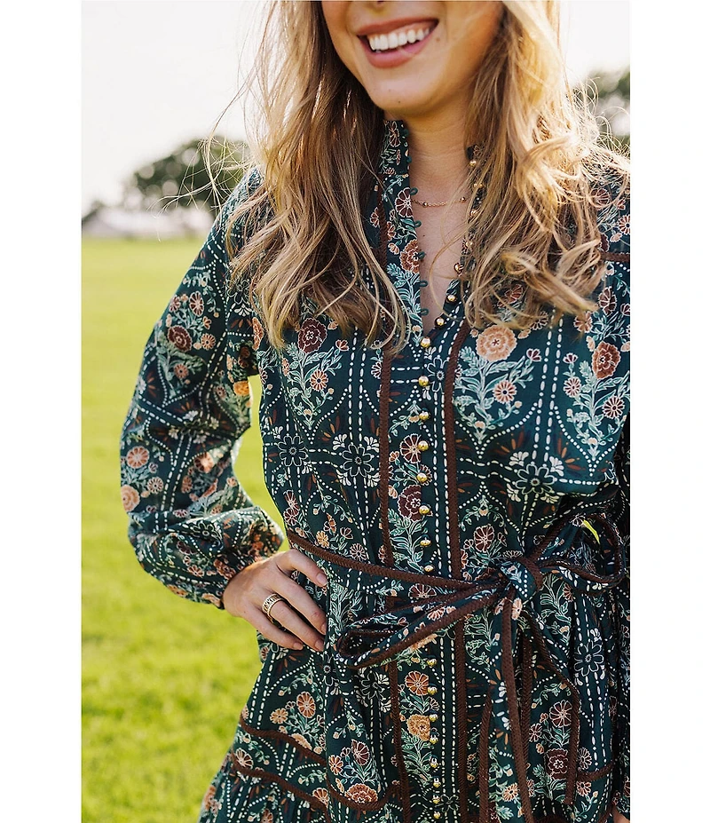 J. Marie Hazel Button Down Long Sleeve Mini Dress