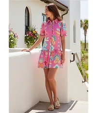 J.Marie Sailor Collared Button Up Shirt Mini Dress