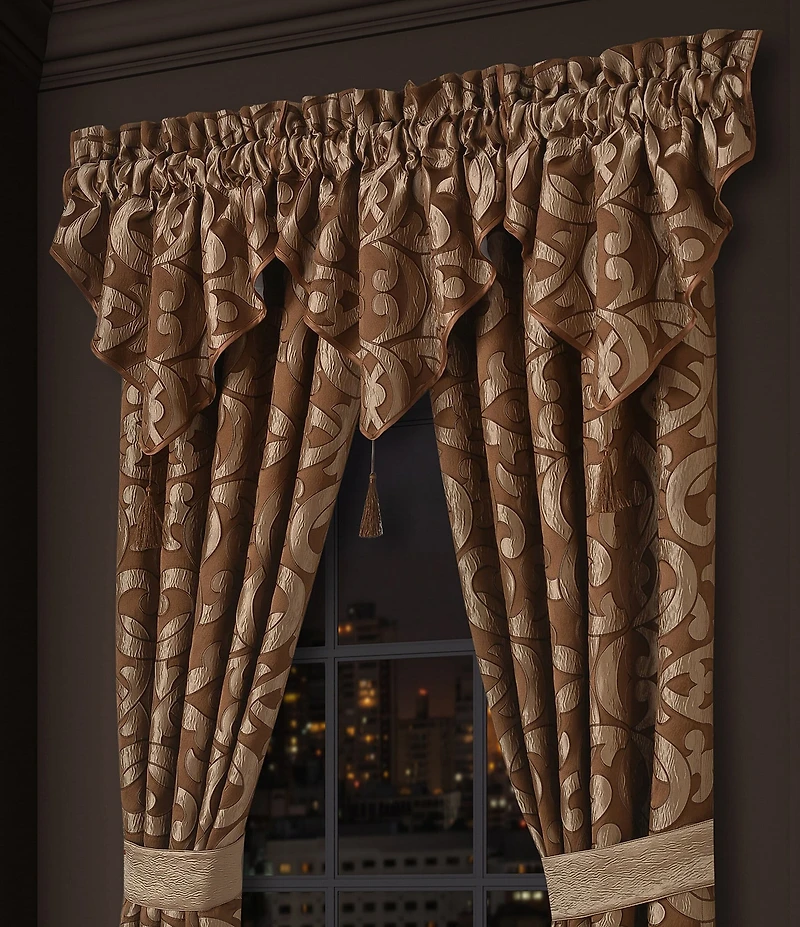 J. Queen New York La Boheme Scroll Damask Window Treatments