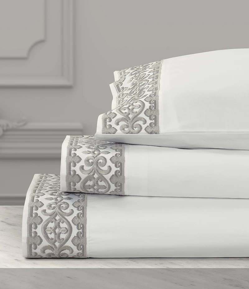 J. Queen New York Majestic Embroidered Sheet Set