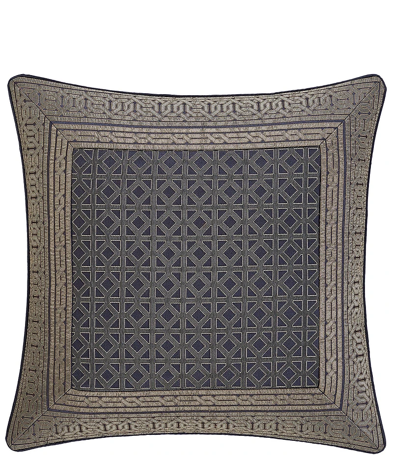 J. Queen New York Alaro Border Framed Geometric Euro Sham