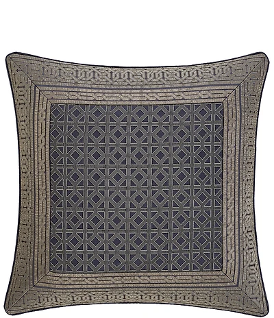 J. Queen New York Alaro Border Framed Geometric Euro Sham