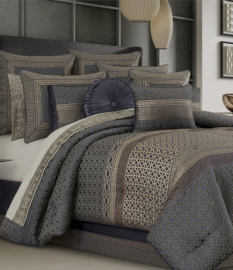 J. Queen New York Alaro Button-Tufted Round Pillow