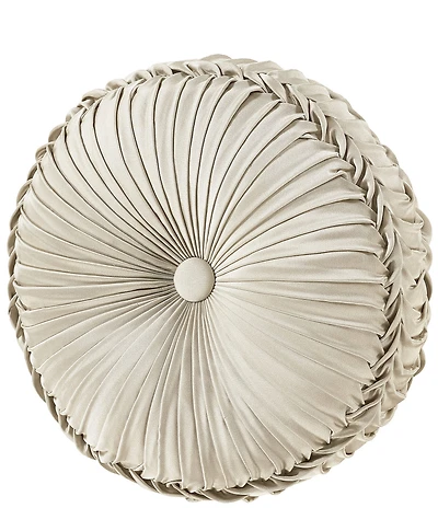 J. Queen New York Alaro Button-Tufted Round Pillow