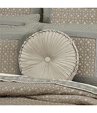 J. Queen New York Alaro Button-Tufted Round Pillow