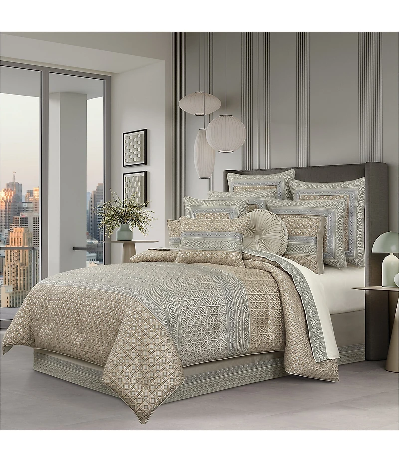 J. Queen New York Alaro Geometric Engineering Comforter Set