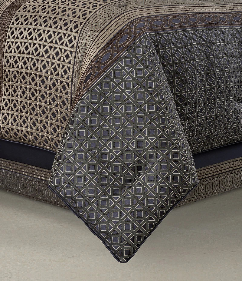 J. Queen New York Alaro Geometric Engineering Comforter Set
