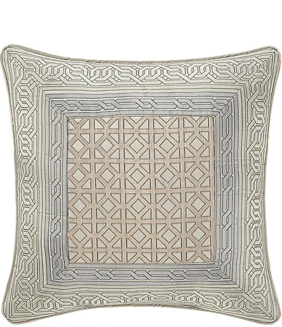 J. Queen New York Alaro Woven Geometric Decorative Reversible Square Pillow