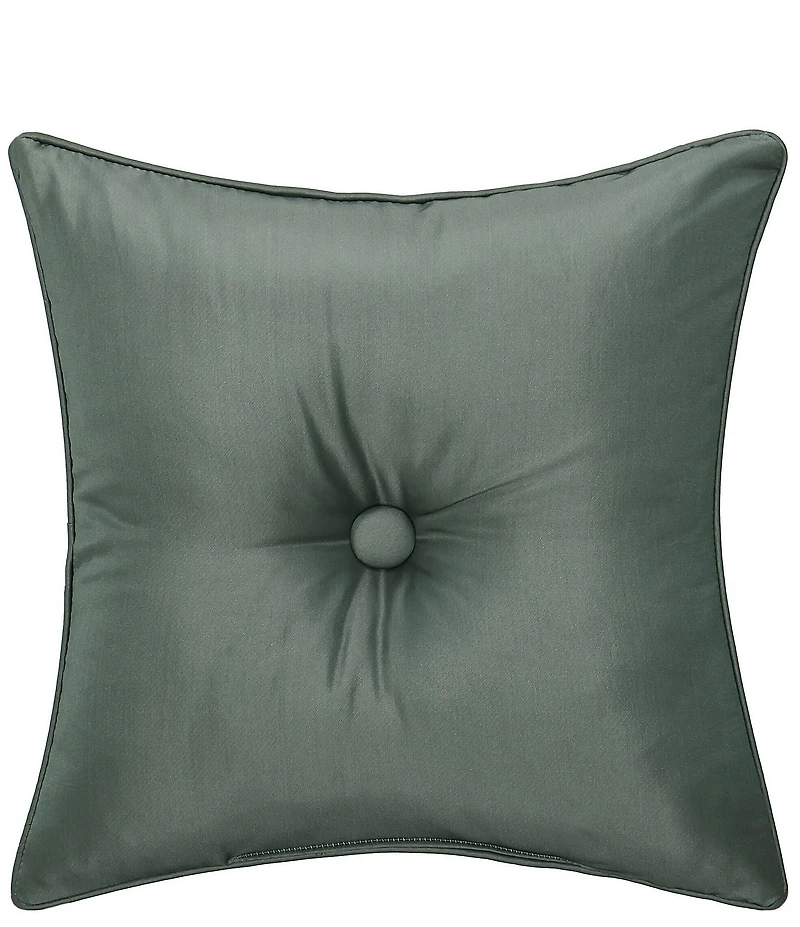 J. Queen New York Alina Mitered Button Tufted Square Luxury Accent Pillow