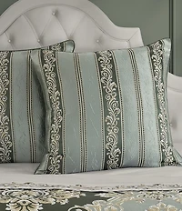 J. Queen New York Alina Woven Damask Striped Reversible Euro Sham