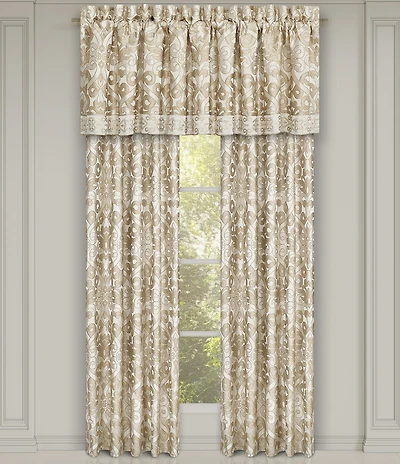 J. Queen New York Amaretto Grand Scale Jacquard Medallion Window Treatments