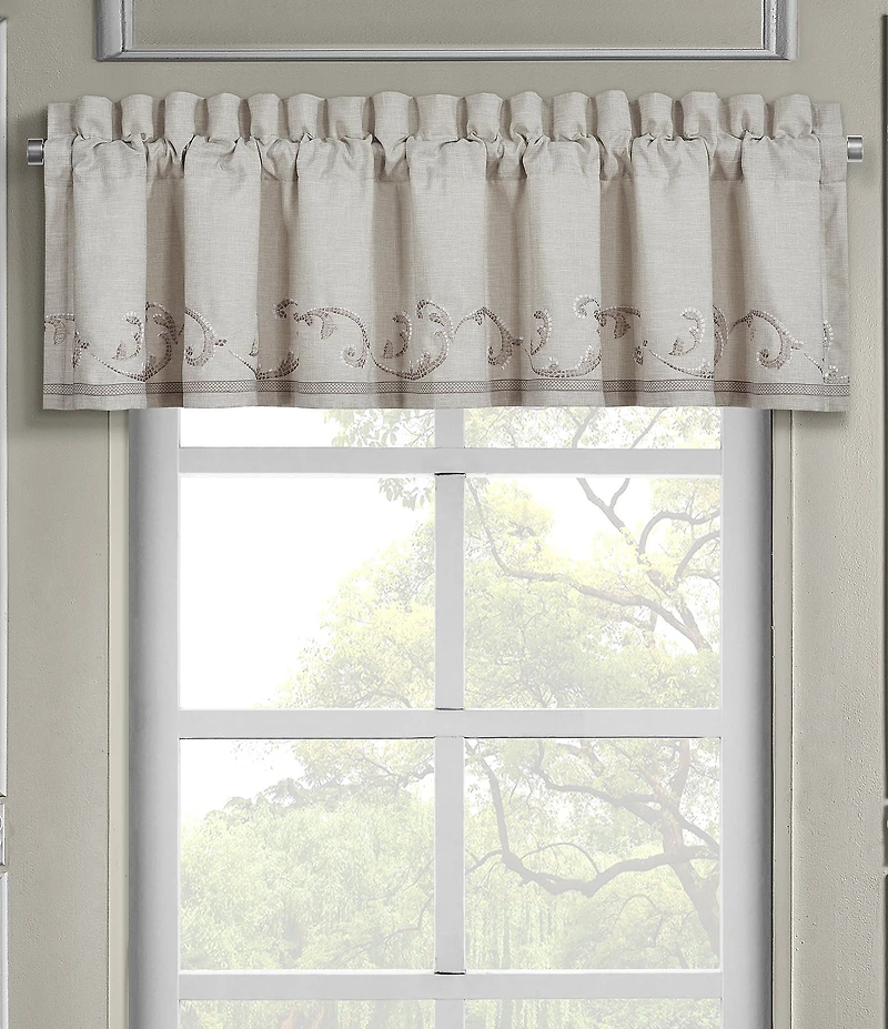 J. Queen New York Angeline Linen Textured Window Panel Pair