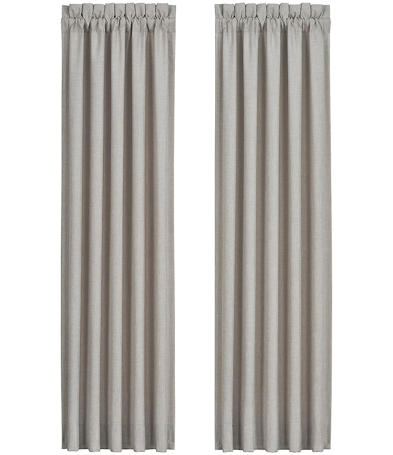 J. Queen New York Angeline Linen Textured Window Panel Pair