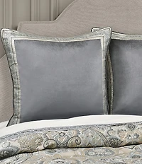 J. Queen New York Annabelle Bordered with Woven Stripe Reversible Euro Sham