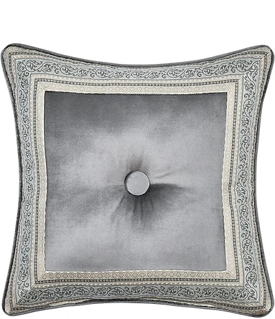 J. Queen New York Annabelle Tufted-Button Framed Reversible Square Decorative Throw Pillow