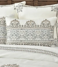 J. Queen New York Arbour Grove Medallion-Shaped Leaf Embroidered Comforter Set Bedding Collection
