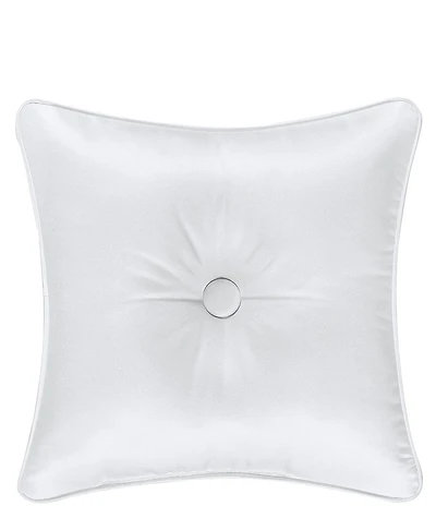 J. Queen New York Astoria Button-Tufted Satin Square Pillow