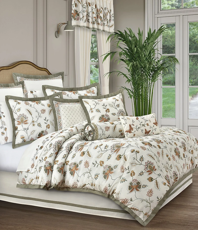 J. Queen New York Jacobean Embroidered Floral Comforter Set