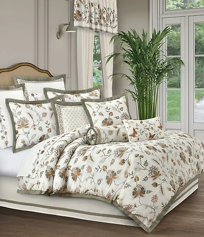 J. Queen New York Jacobean Embroidered Floral Comforter Set