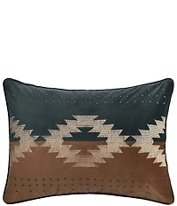 J. Queen New York Baja Southwestern Embroidered with Nailhead Pattern Boudoir Pillow