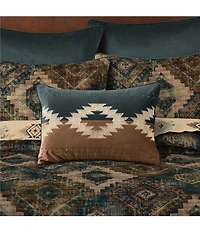 J. Queen New York Baja Southwestern Embroidered with Nailhead Pattern Boudoir Pillow