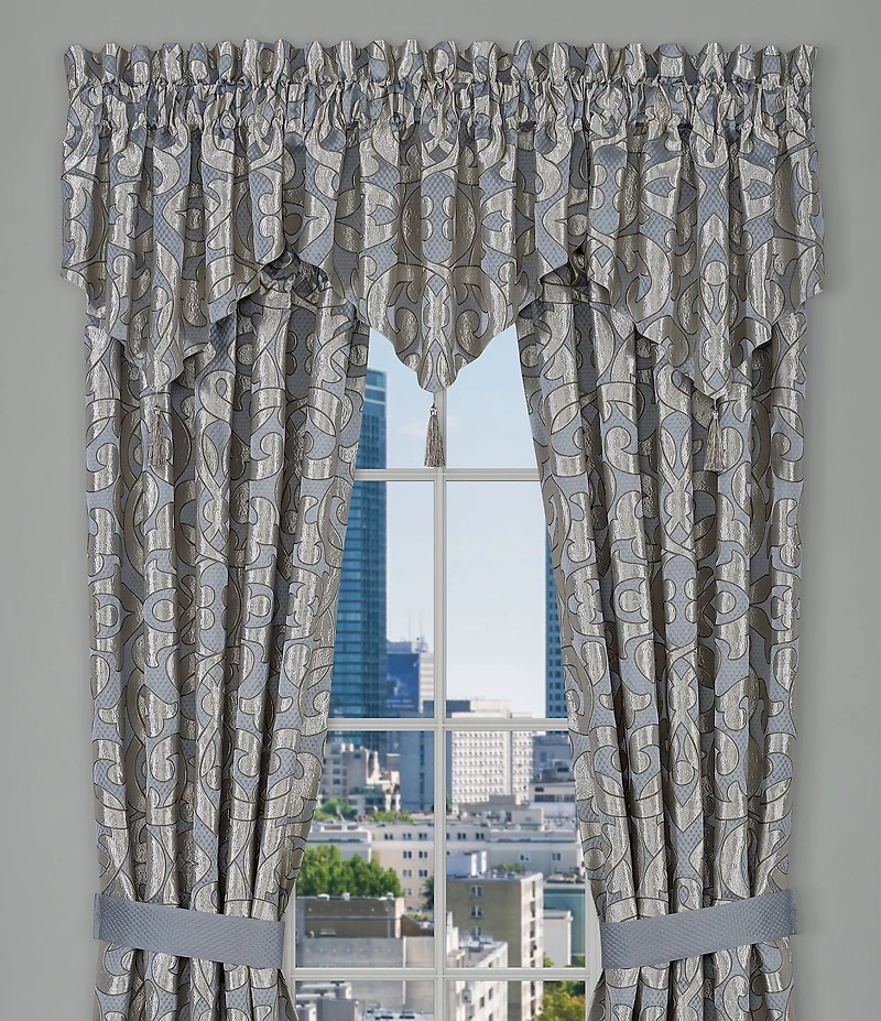 J. Queen New York Barocco Scroll Damask Window Treatment