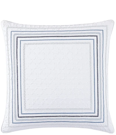 J. Queen New York Bayside Embroidered Border Reversible Euro Sham