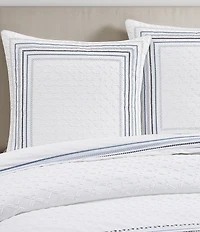 J. Queen New York Bayside Embroidered Border Reversible Euro Sham