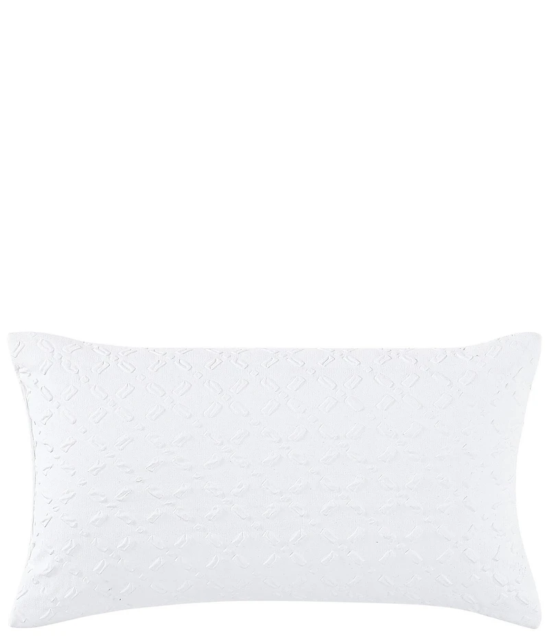 J. Queen New York Bayside Embroidered Seashell Boudoir Throw Pillow