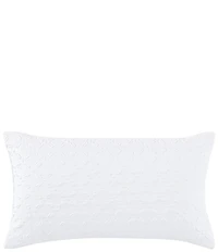J. Queen New York Bayside Embroidered Seashell Boudoir Throw Pillow