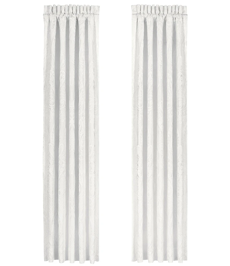 J. Queen New York Bianco Damask Window Treatments