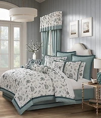 J. Queen New York Blossom View Embroidered Chinoiserie Birds Boudoir Throw Pillow